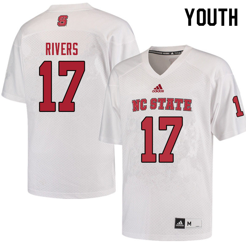 Youth #17 Philip Rivers NC State Wolfpack College Football Jerseys Sale-Red